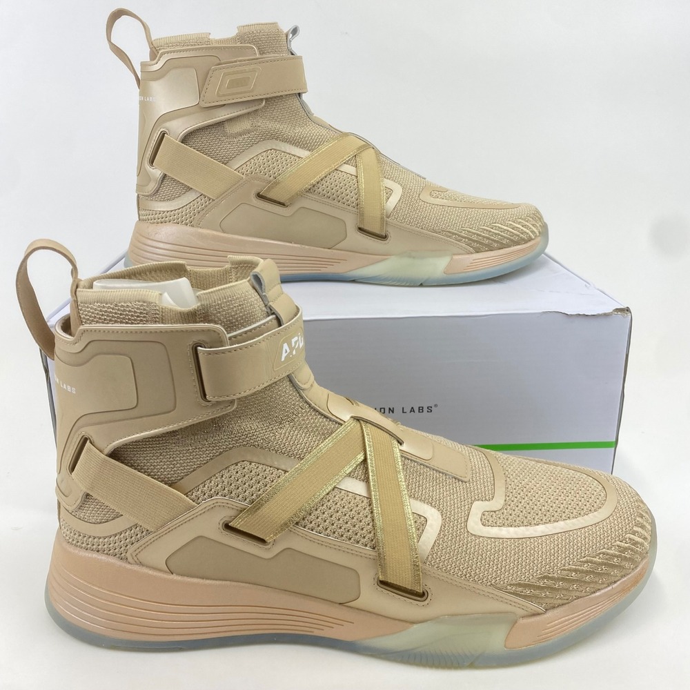 APL SuperFuture‎ High Top Athletic Sneakers Champagne Cross Strap Size 14